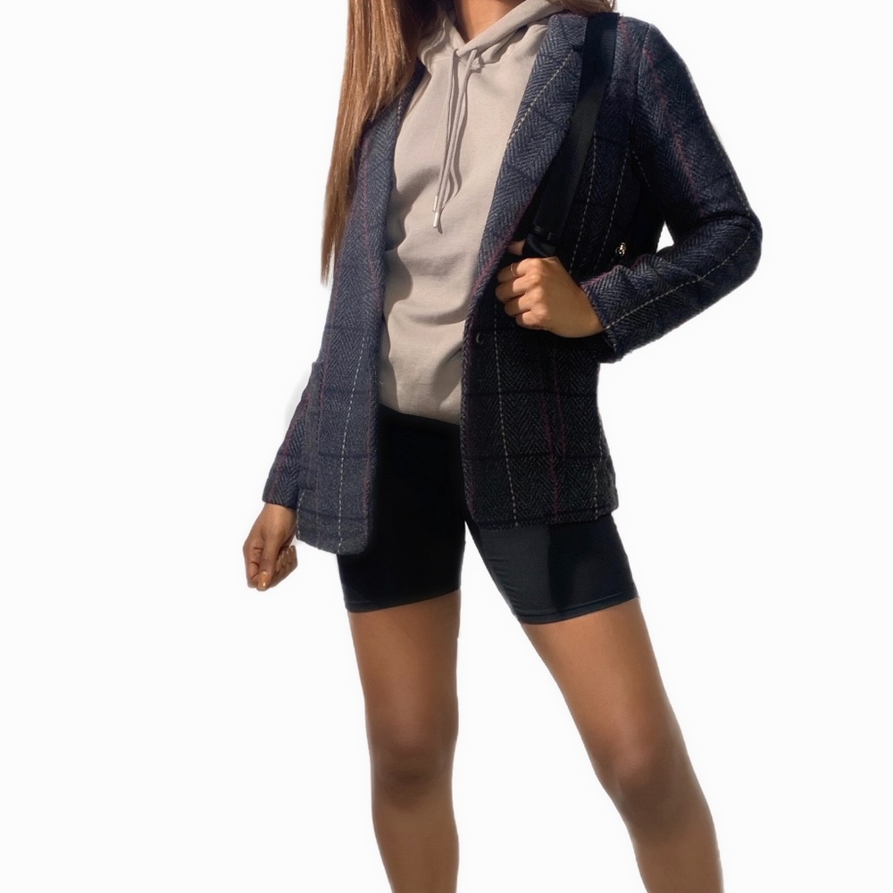New Plaid Woven Blazer
